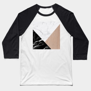 Double marble and wood Baseball T-Shirt